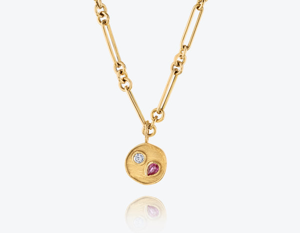 Gold, Sapphire & Diamond Charm Plate