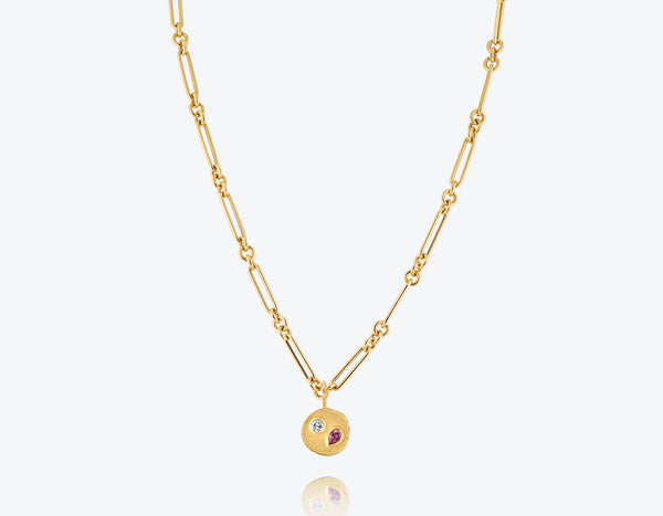 Gold, Sapphire & Diamond Charm Plate