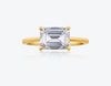 Solitaire Emerald Cut Diamond Ring