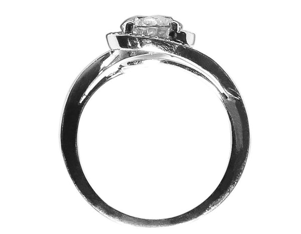 Twist Engagement Ring with brilliants