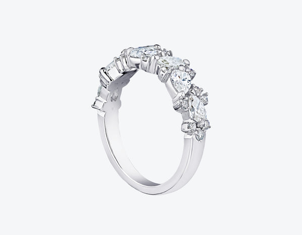 Pear & Round Shape Wedding Band