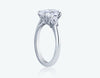 Oval Diamond with Pear side stones