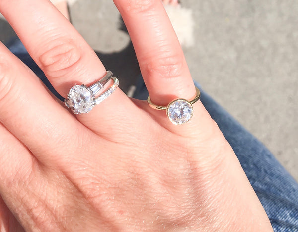 Solitaire Round Diamond Ring on Bazel Setting