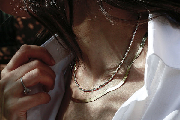 Thin Diamond Necklace