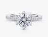 Solitaire Diamond with 6 prongs Engagement Ring