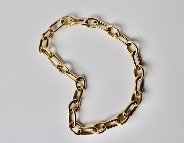 Yellow Gold Chunky Chain Necklace