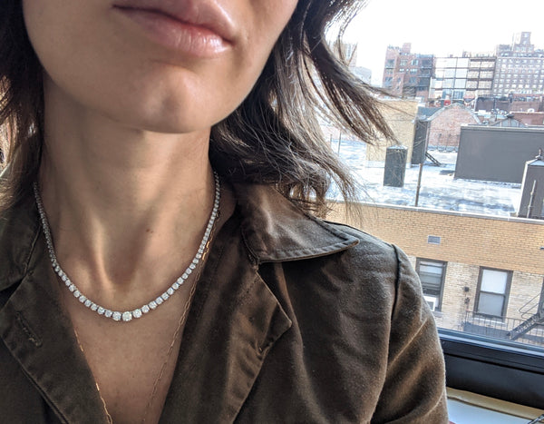 Graduate Diamond Necklace, 10.5cts