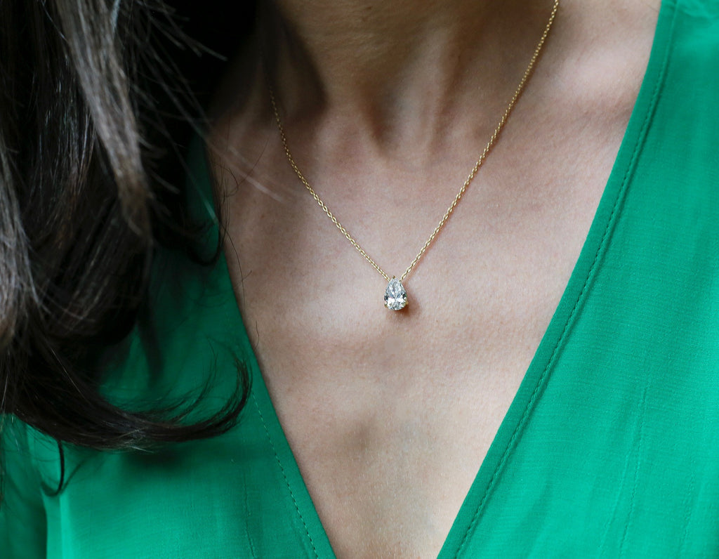 Pear Diamond Necklace