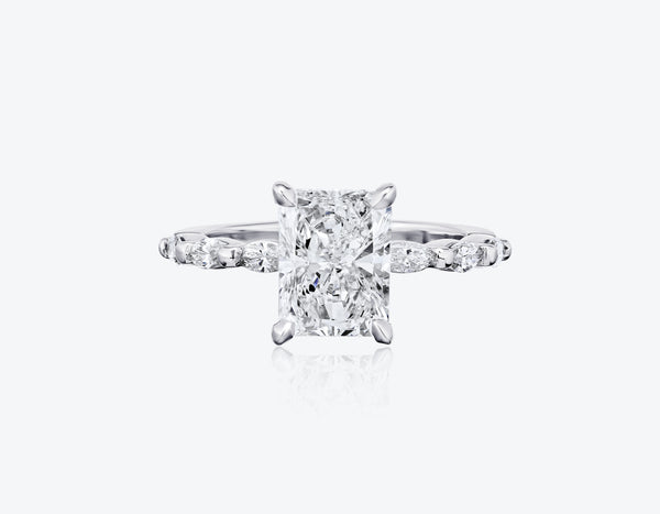 Radiant Diamond with Marquise side stones